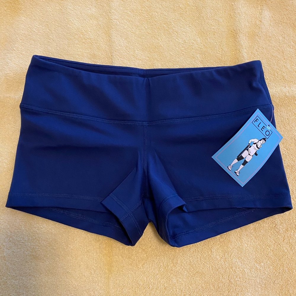 Fleo Blue Athletic Shorts with Compression Fit